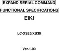 Icon of LC-XS30 RS-232 Extended Serial Commands